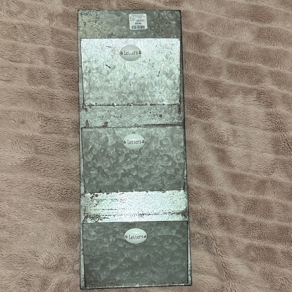 Metal Wall Organizer with Three Slots
